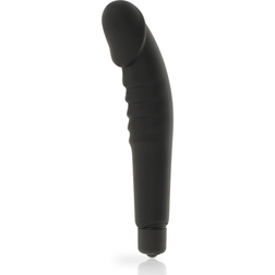 Vibrateur silicone réaliste nervuré noir — Dolce Vita Pleasure