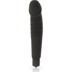 Vibrateur silicone réaliste nervuré noir — Dolce Vita Pleasure