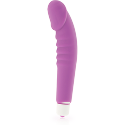 Vibrateur silicone réaliste nervuré violet — Dolce Vita Pleasure