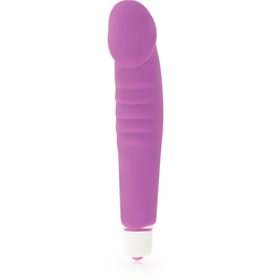 Vibrateur silicone réaliste nervuré violet — Dolce Vita Pleasure