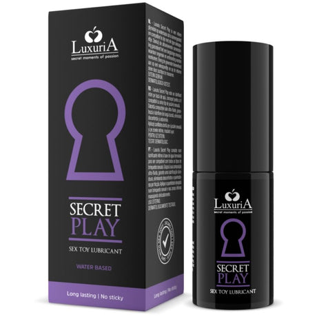 Lubrifiant spécial sextoys 30 ml — Luxuria Secret Play · Intimateline Luxuria · Base eau