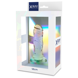 Gode ventouse X Ray Gode transparent 12 cm avec ventouse — X-Ray Clear en TPE transparent 12.0 cm avec base ventouse plate