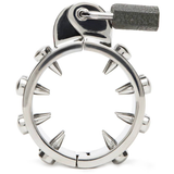 Anneau anti-érection à pointes avec cadenas · Metal Hard · Bondage