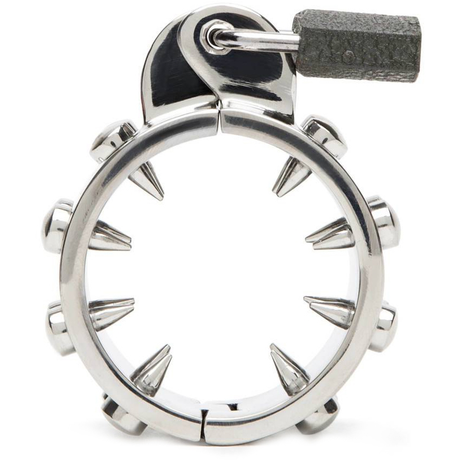 Anneau anti-érection à pointes avec cadenas · Metal Hard · Bondage