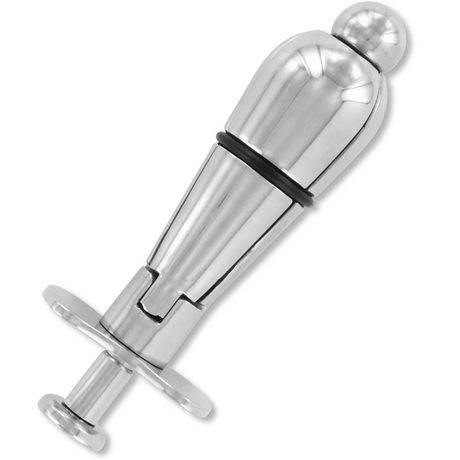Plug anal expansible acier verrouillage à cadenat en Acier inoxydable vu de face
