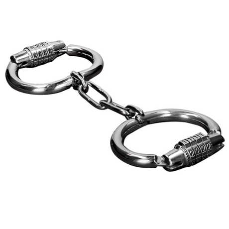 Menottes acier inoxydable cadenas à combinaison · Metal Hard · Menottes