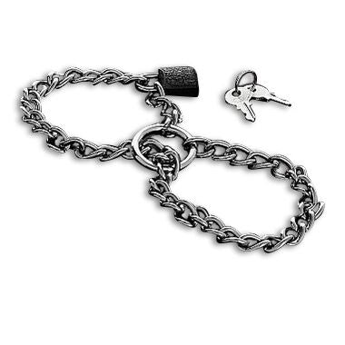 Menottes chaîne acier inoxydable avec cadenas · Metal Hard · Menottes
