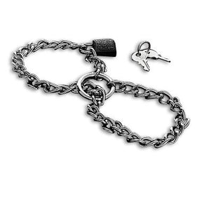 Menottes chaîne acier inoxydable avec cadenas · Metal Hard · Menottes