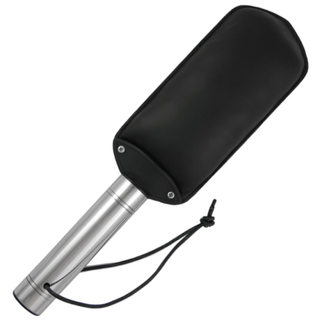 Paddle cuir avec manche acier et dragonne · Metal Hard · Paddles