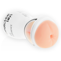 Vue de profil du masturbateur anus avec sa gaine texturée souple