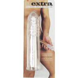Gaine d'extension pénienne transparente avec perles de stimulation — emballage