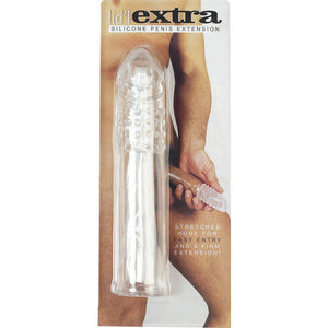 Gaine d'extension pénienne transparente avec perles de stimulation — emballage
