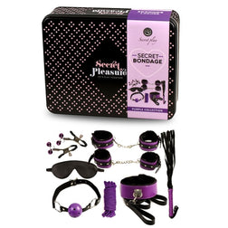 Kit BDSM 8 pièces simili cuir violet — Secret Bondage Purple — image 3
