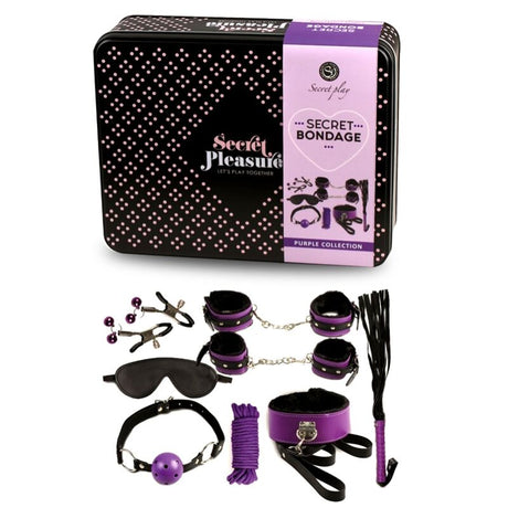 SECRETPLAY BDSM SET 8PCS PURBLE NOIR