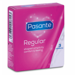 Shaped-Fit Latex Condoms 3-Pack — Regular — front view