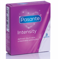 Textured Latex Condoms 3-Pack — Intensity — front view