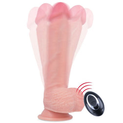 Gode vibrant silicone liquide 20,5 cm dual density — Apache