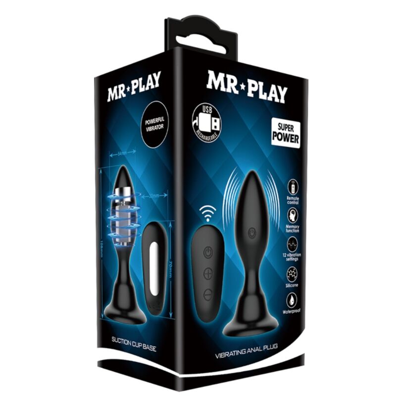 Plug vibrant gonflable silicone 10,8 cm avec télécommande — vue de profil