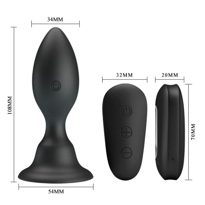 Plug vibrant gonflable silicone 10,8 cm avec télécommande — texture visible