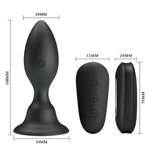 Plug vibrant gonflable silicone 10,8 cm avec télécommande — texture visible