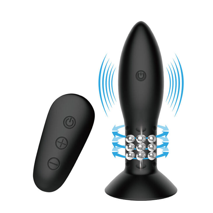 Plug vibrant à billes rotatives gonflable 13 cm avec télécommande · Mr Play · Plugs Vibrants