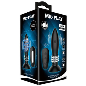 Plug vibrant à billes rotatives gonflable 13 cm avec télécommande — vue de profil