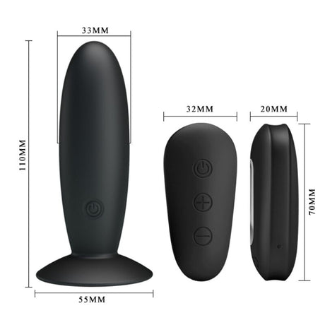 MR PLAY PLUG ANAL AVEC TELECOMMANDE VIBRATION NOIRE