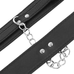 DARKNESS MENOTTES EN CUIR TEXTURE NOIR