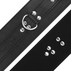DARKNESS MENOTTES EN CUIR NOIR