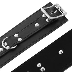 DARKNESS MENOTTES EN CUIR NOIR