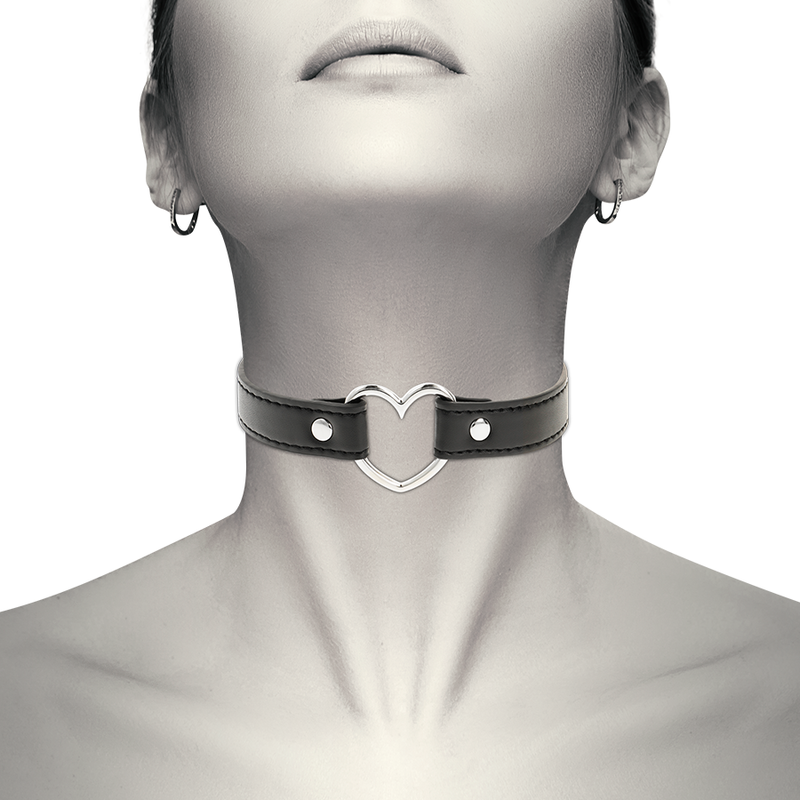 COQUETTE CHIC DESIRE COLLIER CUIR VEGAN FEMME ACCESSOIRE COEUR