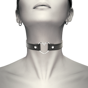 COQUETTE CHIC DESIRE COLLIER CUIR VEGAN FEMME ACCESSOIRE COEUR