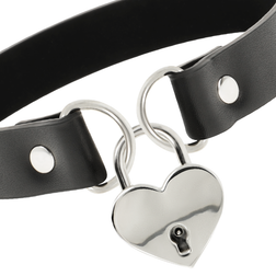 Collier cuir végan avec cœur et clé — Coquette Chic Desire — vue 4