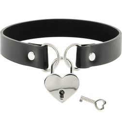 Collier cuir végan avec cœur et clé — Coquette Chic Desire — vue 3