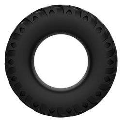Kit 4 cockrings silicone texturés noir — vue détaillée