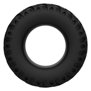 Kit 4 cockrings silicone texturés noir — vue détaillée