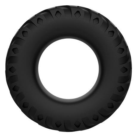 Kit 4 cockrings silicone texturés noir — vue détaillée