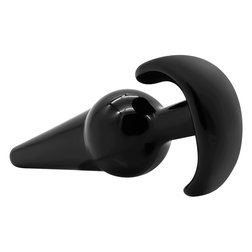 Kit 4 plugs anaux progressifs silicone noir — vue de trois-quarts