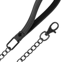 Collar Fetish Submissive con correa de cadena y forro de neopreno