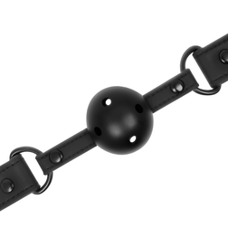 Bâillon boule respirant en cuir végan 4,5 cm — image 4