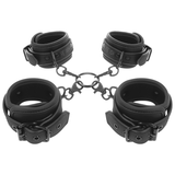 FETISH SUBMISSIVE ENSEMBLE DE MENOTTES POUR MAINS ET CHEVILLES AVEC DOUBLURE EN NOPRENE