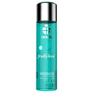 Huile massage chauffante comestible cassis et citron vert 120 ml — Fruity Love