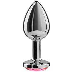 Plug bijou aluminium gemme rose 7 cm — emballage