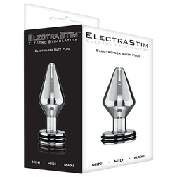 Plug anal Électro-stim métal conique, taille - vue produit de profil