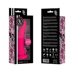 Curved rose slim dildo 17 cm with suction cup — Delta Club