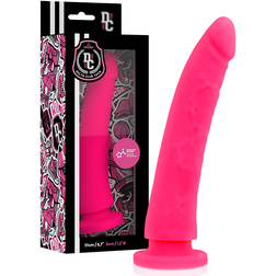 Curved rose slim dildo 17 cm with suction cup — Delta Club