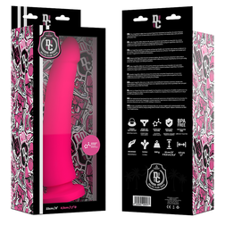 Gode courbé silicone médical rose 23 cm