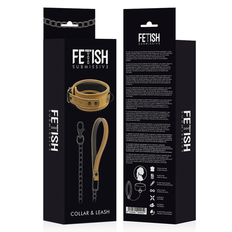 FETISH SUBMISSIVE ORIGIN COLLIER CHAINE DOUBLEE DE NEOPRENE
