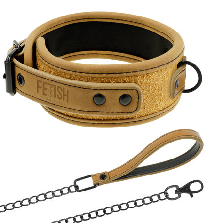 FETISH SUBMISSIVE ORIGIN COLLIER CHAINE DOUBLEE DE NEOPRENE