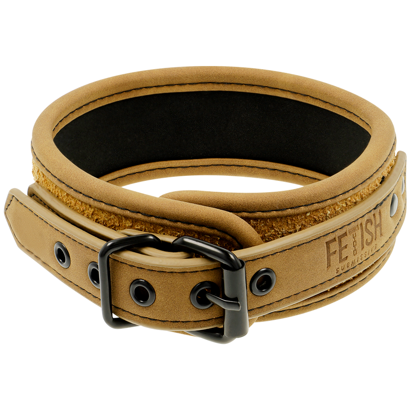 FETISH SUBMISSIVE ORIGIN COLLIER CHAINE DOUBLEE DE NEOPRENE